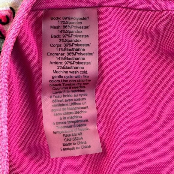 SET Of Nanette Lepore Neon Pink Paisley Cropped Leggings & Bra Sz XL - Picture 8 of 16